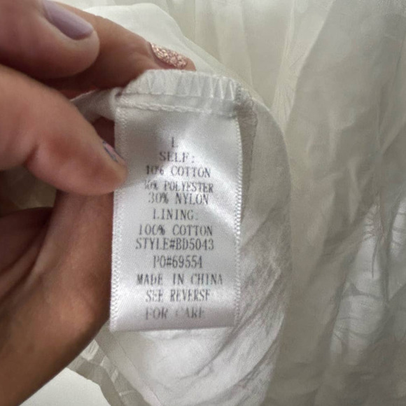 Altar'd State‎ White Floral Babdydoll Dress Large - Picture 9 of 9